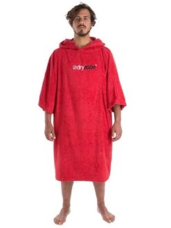 Dryrobe Towelling Changing Robe - Red