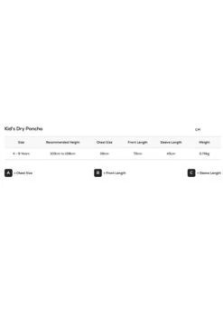 Red Original Kids Waterproof Poncho - Marine Blue -Surfing Equipment Shop poncho size guide 1