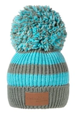 Swimbler Waterproof Bobble Hat - Sea Mist